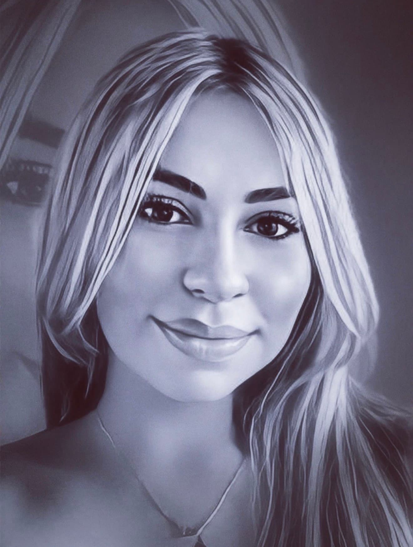 Retrato de Valentina, manicurista, en su estudio privado en Bogotá